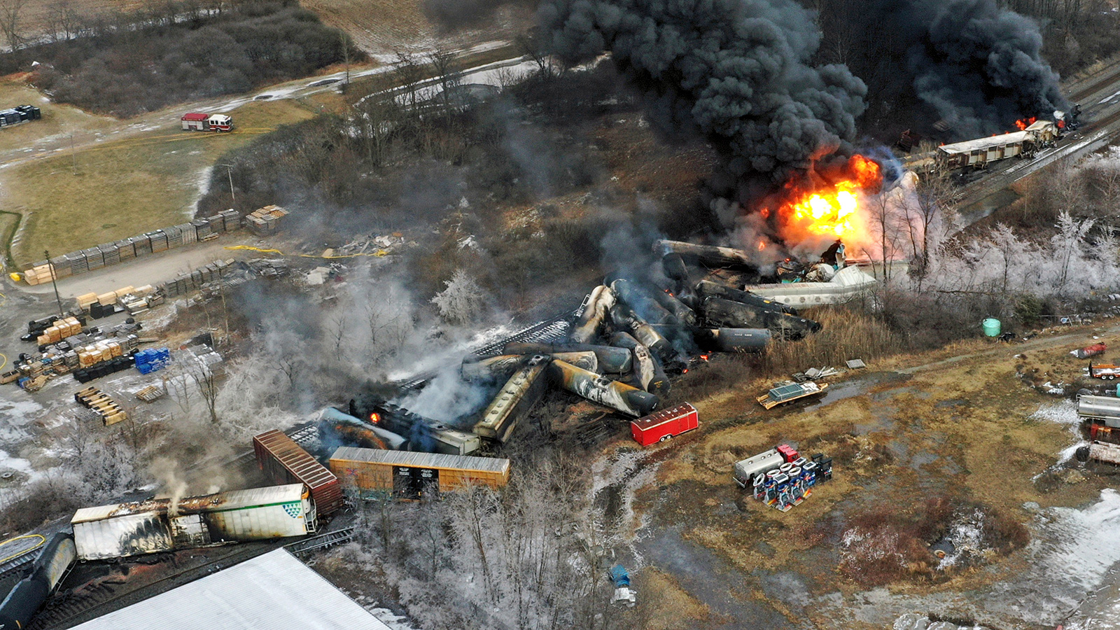 After a train derailment, Ohio residents are living the plot of a movie they helped make