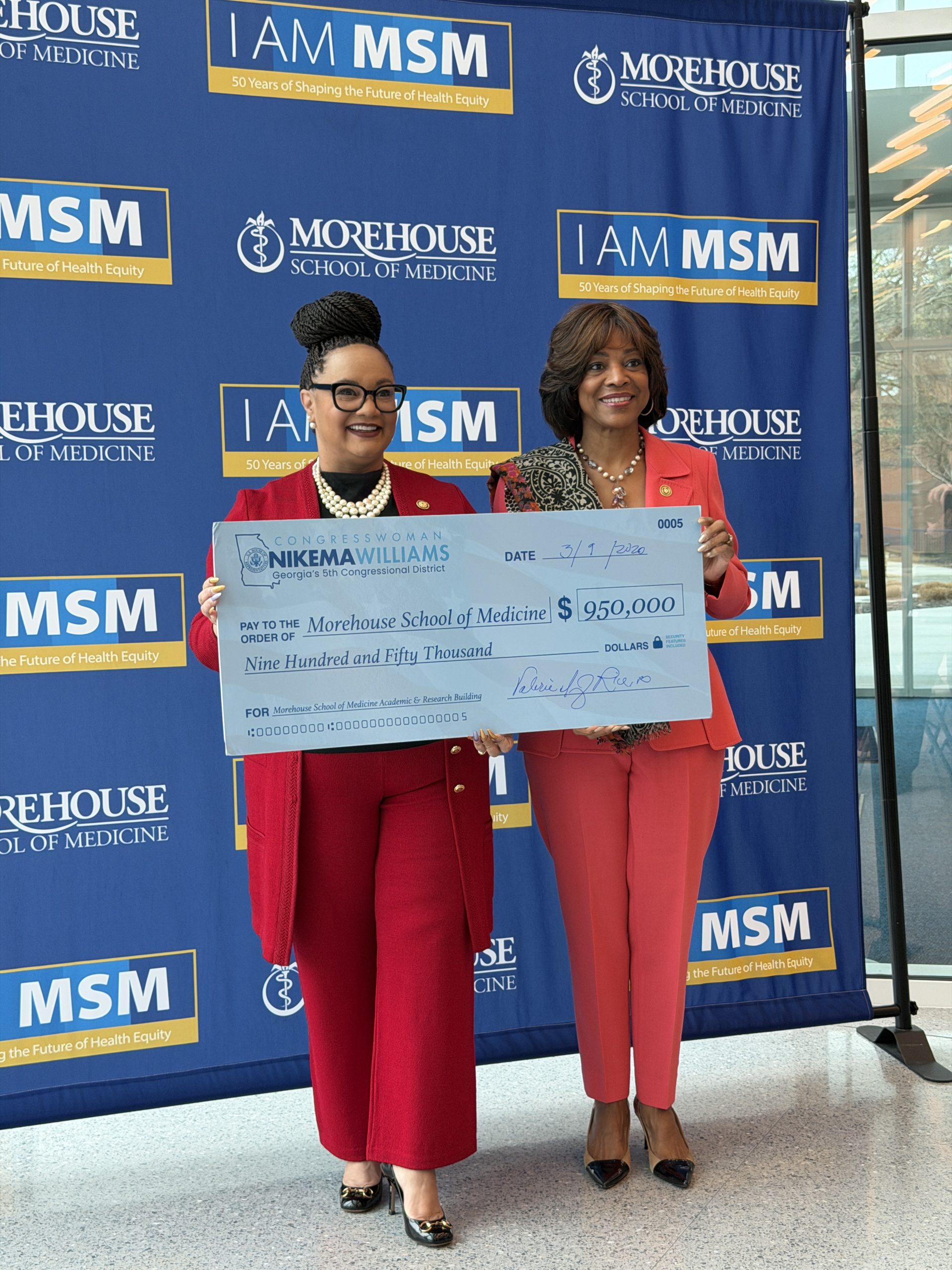 ‘I look forward to the rising of this building’: Morehouse School of Medicine presented with $950K for new project
