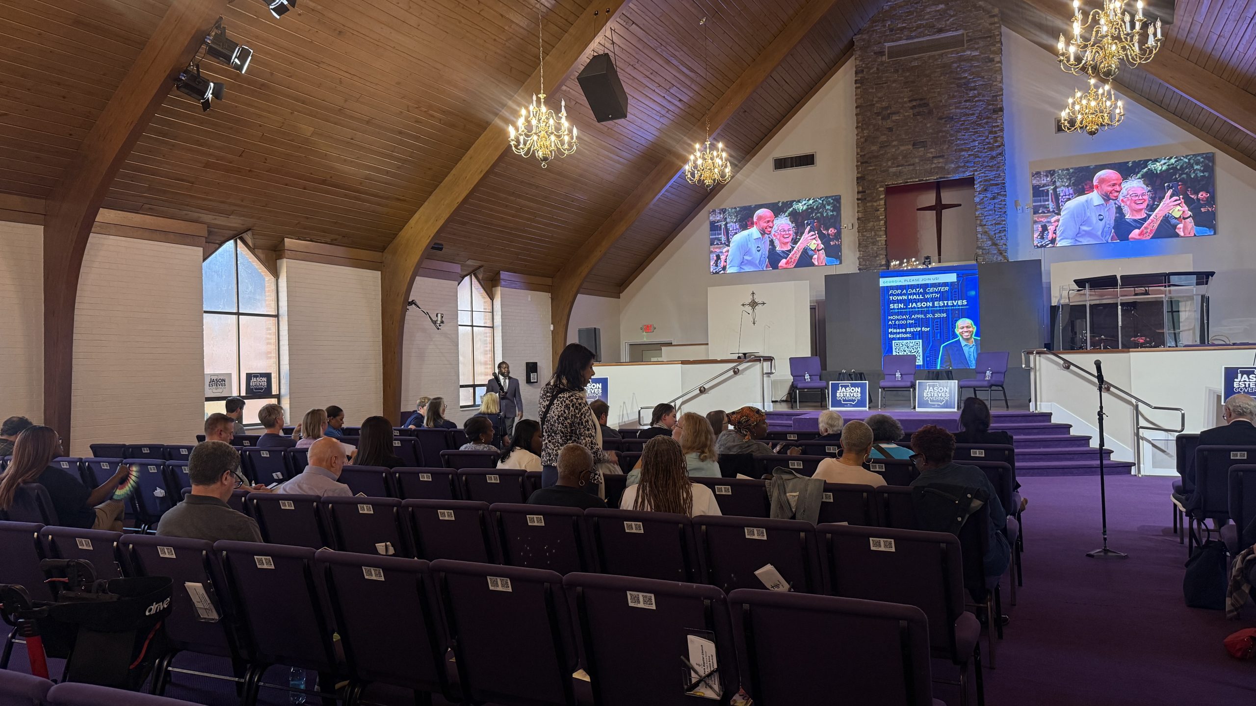 Jason Esteves vows to ensure locals have control over data center development during Decatur town hall